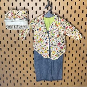 American Girl doll outfit - Artist outfit - 1999 to 2001 paint splatter overalls